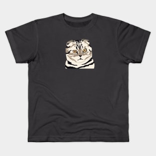 Adorable Scottish Fold Cat Kids T-Shirt